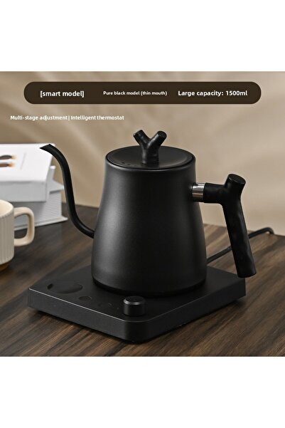 Choice Black-EU Gooseneck Electric Kettle 1L 304 Stainless Steel Temperature ...