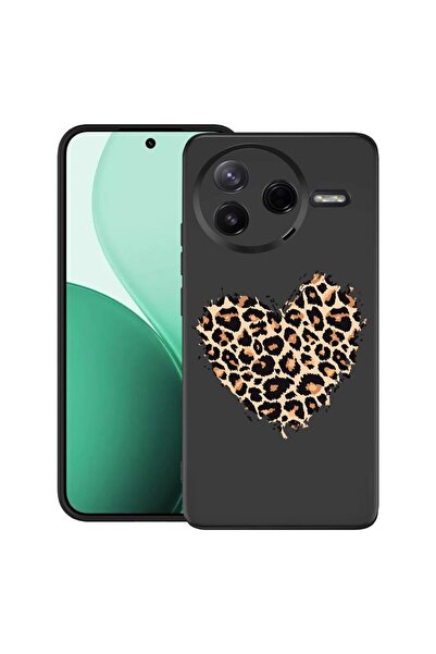 bestcase Υπέρλεπτη Θήκη TPU Συμβατή με Poco F7 Pro, με Σχέδιο Καρδιάς Λεοπάρδ...