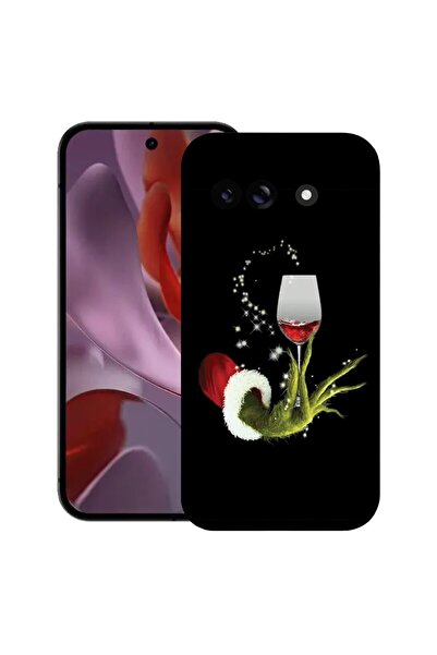 bestcase Калъф за Google Pixel 9a, Коледен Гринч, Тънък силиконов 0.8ММ, Удар...