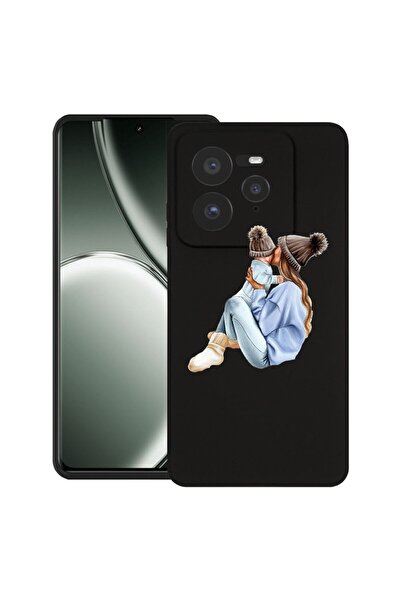 bestcase Калъф за Realme GT 7 Pro с дизайн Майка с момче, TPU матов ултра тън...