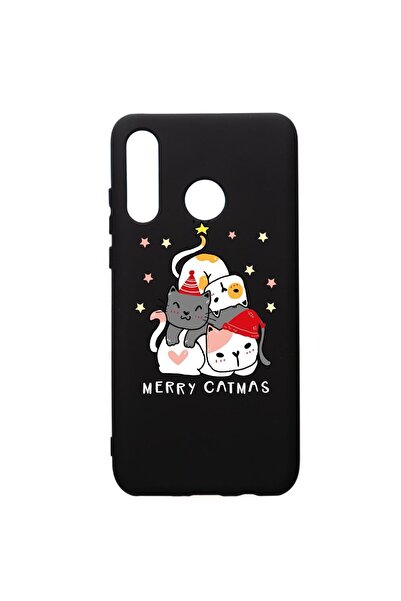 bestcase Θήκη Σιλικόνης Premium Συμβατή με Huawei P30 Lite, Merry Catmas, με ...