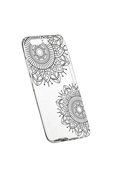 bestcase Husa Silicon, Transparent, Slim, Black Flower, 117, Huawei Y6 2018