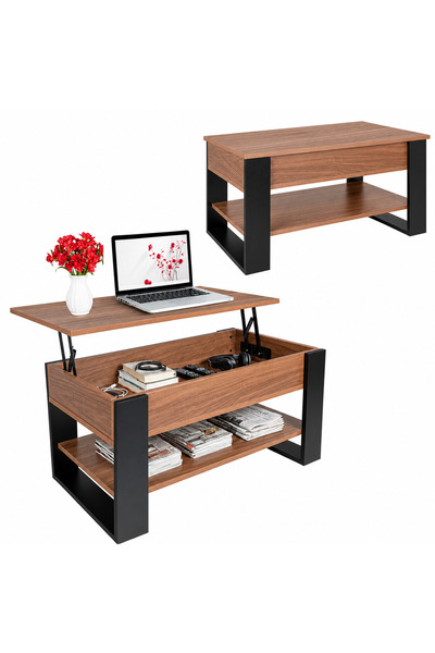 zola 3in1 coffee table, folding top, height 47-61 cm, hidden storage space, 9...