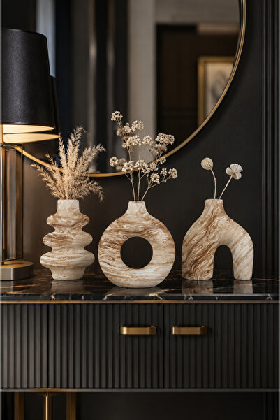 betonmall Set de 3 vaze în stil nordic boem |   Vaze decorative minimaliste d...