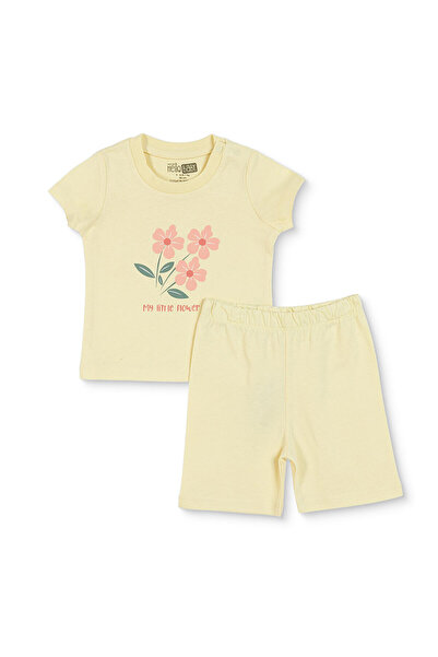ebebek Hello Baby HelloBaby Kız Bebek Pijama Takımı Çiçek Baskılı Çıtçıtlı Bi...