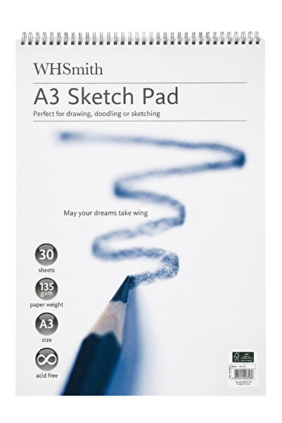 Dağtaş Kırtasiye Sketch Pad Drawing Notebook A3 30 Sheets 135 Grams 1 Piece