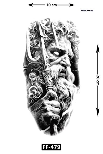 Attach FF-479 ORTA BOY ZEUS DESEN GEÇİCİ DÖVME-TATTO