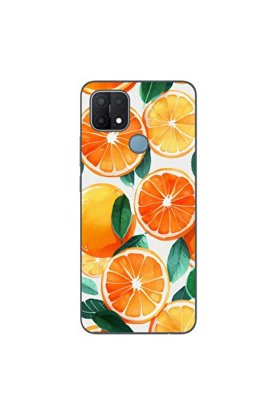 OEM Case compatible with Oppo A15 and A15s Silicon Gel Tpu Model Oranges