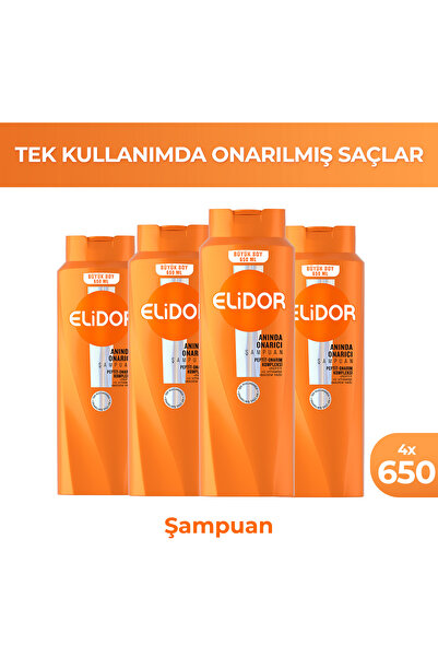 Elidor Saç Bakım Şampuanı Anında Onarıcı 650 ml x4