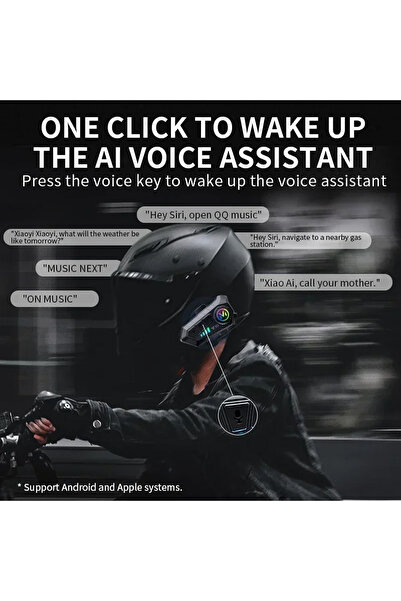 Happy Owl Motosiklet Bluetooth Kulaklık Suya Dayanıklı, Uzun Pil Ömrü Kablosuz Kask Kulaklık Kask Bluetooth Kulaklık