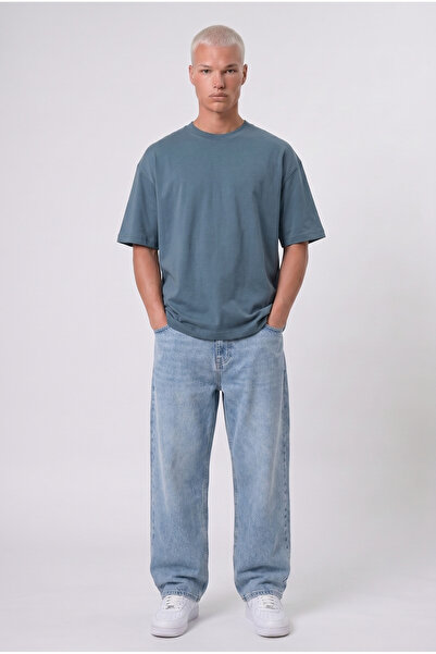 Respire Erkek Basic Oversize T-Shirt Petrol