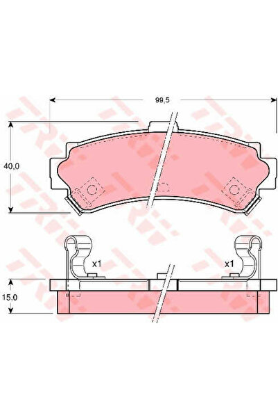 TRW Brake pad set, GDB3115 disc brake