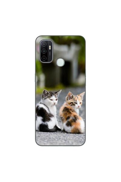 OEM Калъф, съвместим с Oppo A53, силиконов гел TPU, с шарка на котенца