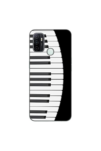 OEM Θήκη συμβατή με Oppo A53 από σιλικόνη gel TPU με σχέδιο πλήκτρων πιάνου