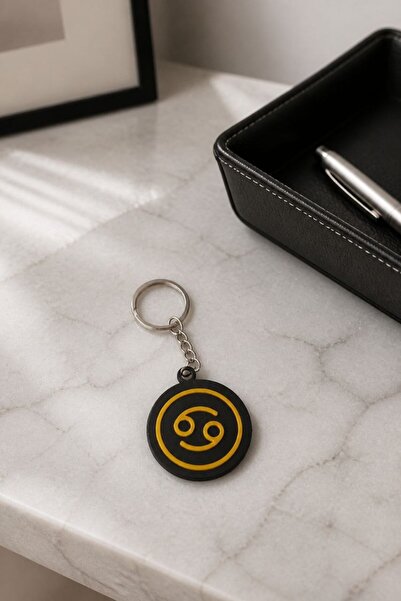 novaPrint Cancer Zodiac Sign Keychain – Minimalist Zodiac Themed Keychain