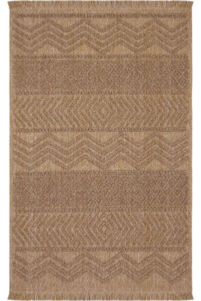 Cool Halı Mirage Kahverengi 160x230 4 Metre Halı Bukle Dokuma Yıkanabilir Geo...