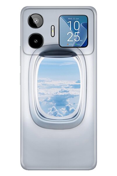 General Mobile GM 26 Pro G903 Kılıf Dekoratif Silikon Baskılı Kapak Uçak Pencere