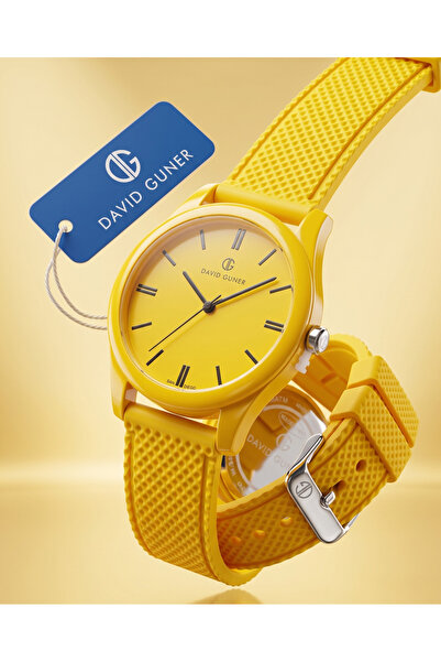 DAVID GUNER San Diego 39mm Unisex Sarı Silikon Kordon Saat – Enerjik Teenage ...