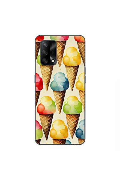 OEM Калъф, съвместим с Oppo A74 4G, силиконов гел TPU модел с десен на сладолед