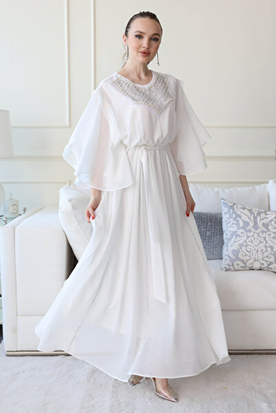 it's Mine Chiffon Kaftan with Crystal Work -