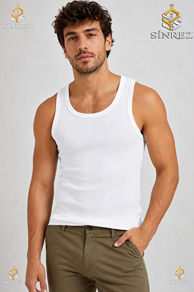 SİNREZ Men's Halter Neck Lycra Sports Singlet Cks Mannequin