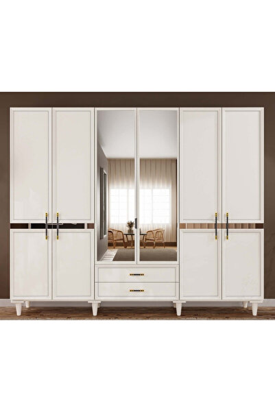 miracool Kardelen 6 Kapaklı Gardrop / 6 Kapılı Dolap / Komple MDF / Modern Ta...