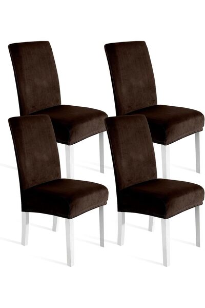 ABYstyle Set of 4 elastic universal seat covers, brown
