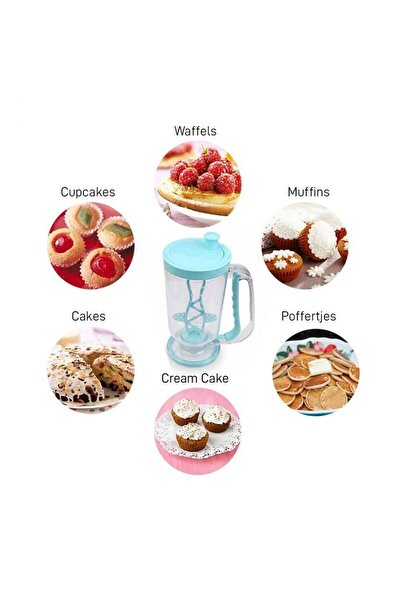 Generic Brand آلة صنع الفطائر مع خلاط وآلة صنع الكريب وموزع العجين مع آلية
