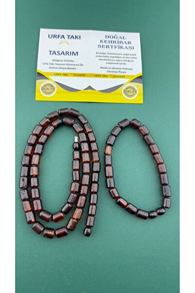 urfatakıtasarım Doğal Kehribar Kapsül Kesim Kolye Bileklik Set Sertifikalı Or...