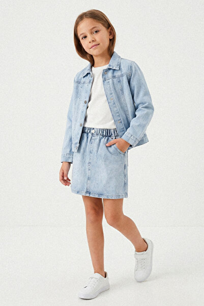 kinderos Stone Embellished Girls' 3-Piece Denim Set - 26Y 1518