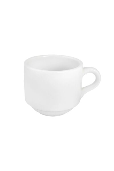 OEM Max Home Σετ 6 Τεμαχίων Φλιτζάνι Στοιβαζόμενο Πορσελάνης Καφέ 150cc PS25-...