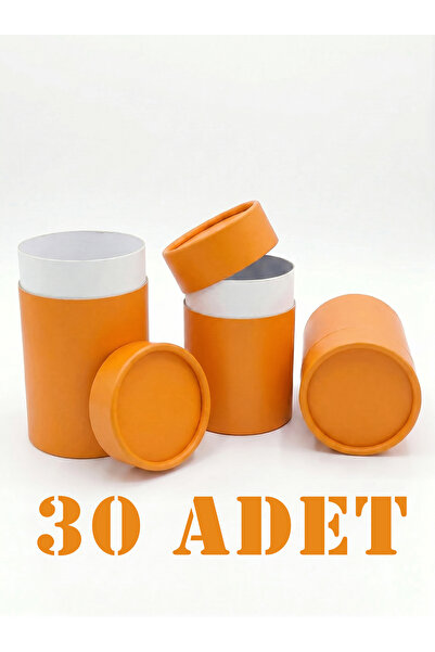 Arven Premium Hediyelik Silindir Kutu 9x14 - Sert Mukavva Lüks Ambalaj 30 Adet