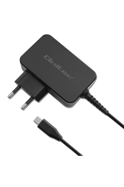 Qoltec Încărcător GaN POWER PRO 1xUSB-C 30W 5-20V 1.5-3A Negru