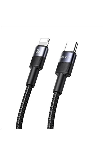 Usams Kabel USB-C na Lightning 30W 1,2m czarny/black SJ729USBSG01 (US-SJ729) ...
