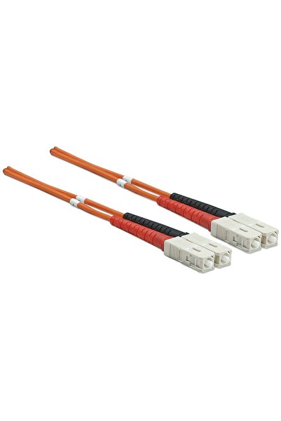 Intellinet LWL Anschlusskabel SC/SC 2m Multimode OM2 orange