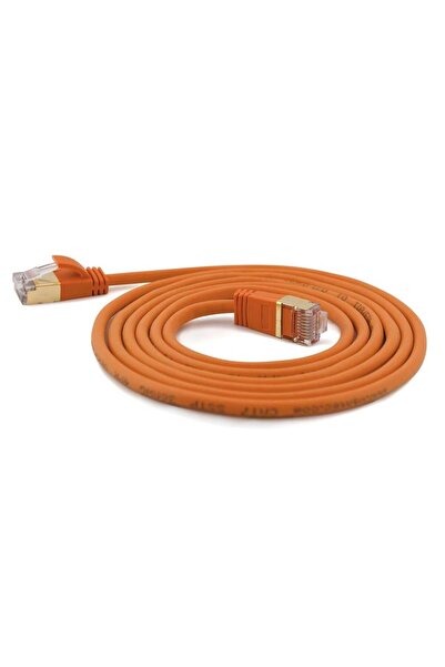 Wantec Cablu patch SSTP CAT7 Ste. CAT6a d=4mm 0,50m portocaliu