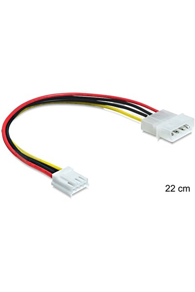 DELOCK Stromkabel Molex 4pin -> Floppy 4pin St/Bu 0.22m