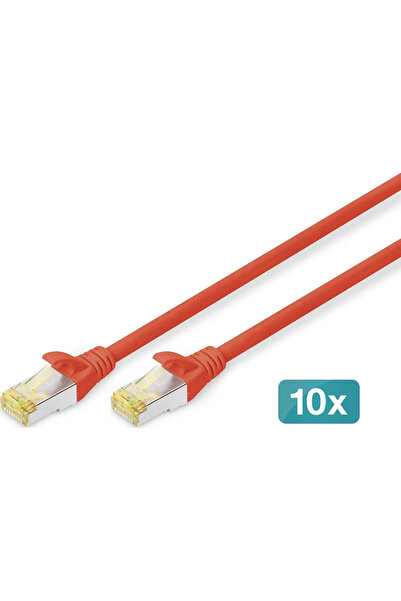 Digitus Cablu patch CAT 6A S/FTP, 10 bucăți, 1m, roșu
