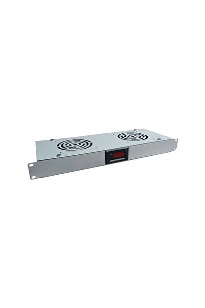 Alantec ZPAS Panou de ventilație 19'' 1U 2, termostat, Gri (SA-F-1U-2-T-S)