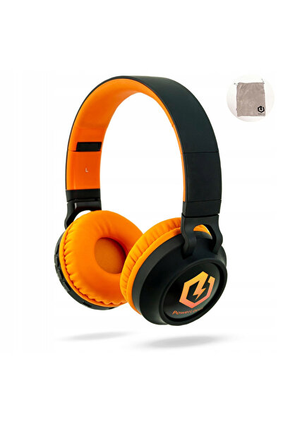 PowerLocus Căști Bluetooth Buddy Kids Negru/Portocaliu