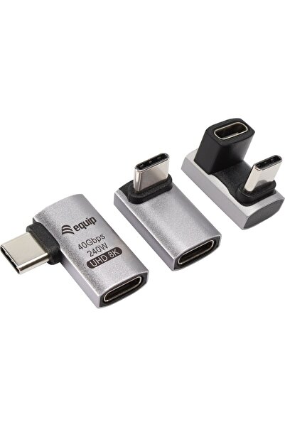 EQUIP Adaptor USB-C->USB-C 180° 40Gbps PD 240W 3 bucăți