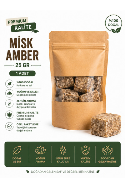 Topaloğlu Natvera Misk Amber 25 Gr – Doğal Aromatik Koku Taşı 1 Adet