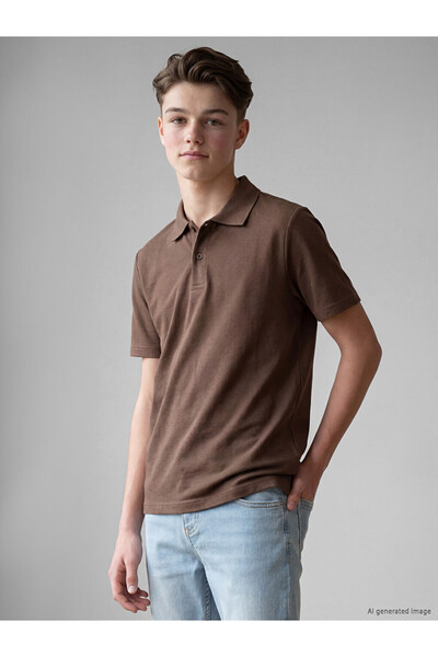LC Waikiki Esvab • Modern & Distinctive Devrik Roba Collar Boys' Pique T-Shirt