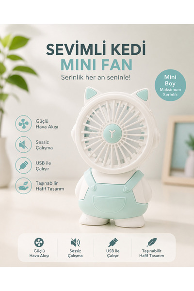 Animal SEVİMLİ KEDİ MINI Vantilatör