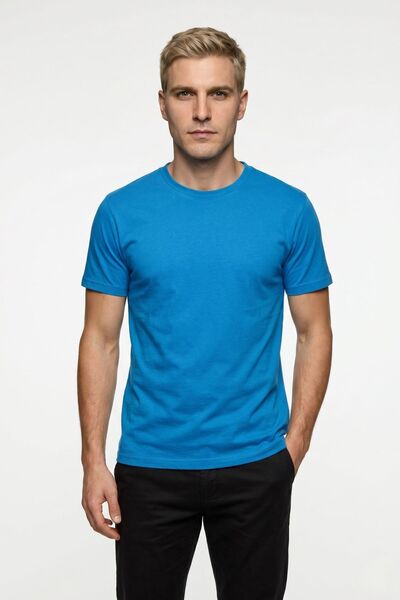 fevien Men's Crew Neck Short Sleeve Basic T-Shirt Daily Comfortable Flexible ...