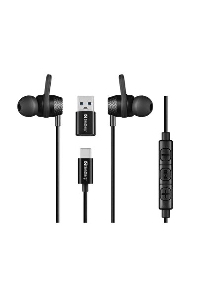 Sandberg Căști intraauriculare USB-C/A cu microfon pe fir