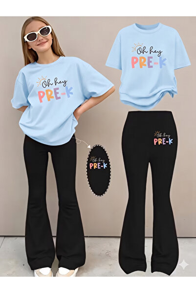 YUNAYT Set de pantaloni evazați și tricou spaniol pentru fete