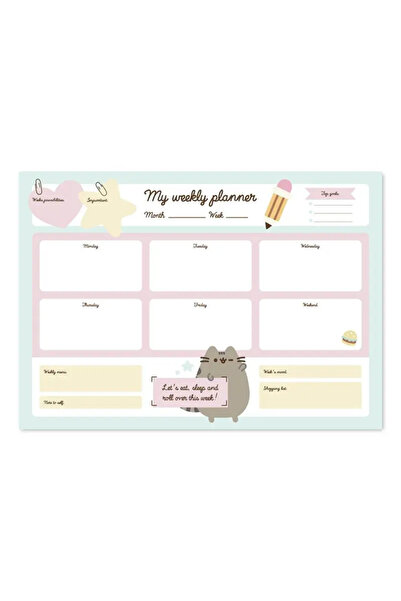 Pusheen Planificator săptămânal din colecția Foodie, 54 de pagini, A3