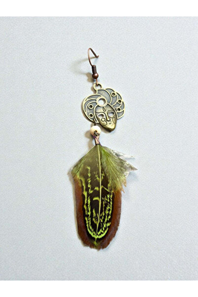 Bozhi Feather Earrings Metal Sparkling Style