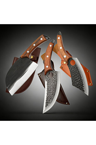 OSOOKE Professional Kitchen Knife Set with Leather Sheath, Ergonomic Chef Kni...